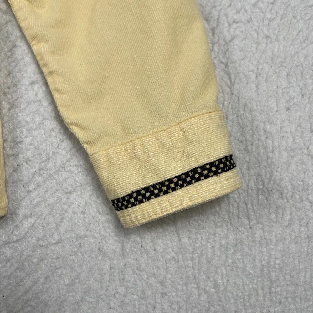 Cherokee Shirt Womens Medium Yellow Orange Corduroy Bears‎ Honey Tea Party VTG